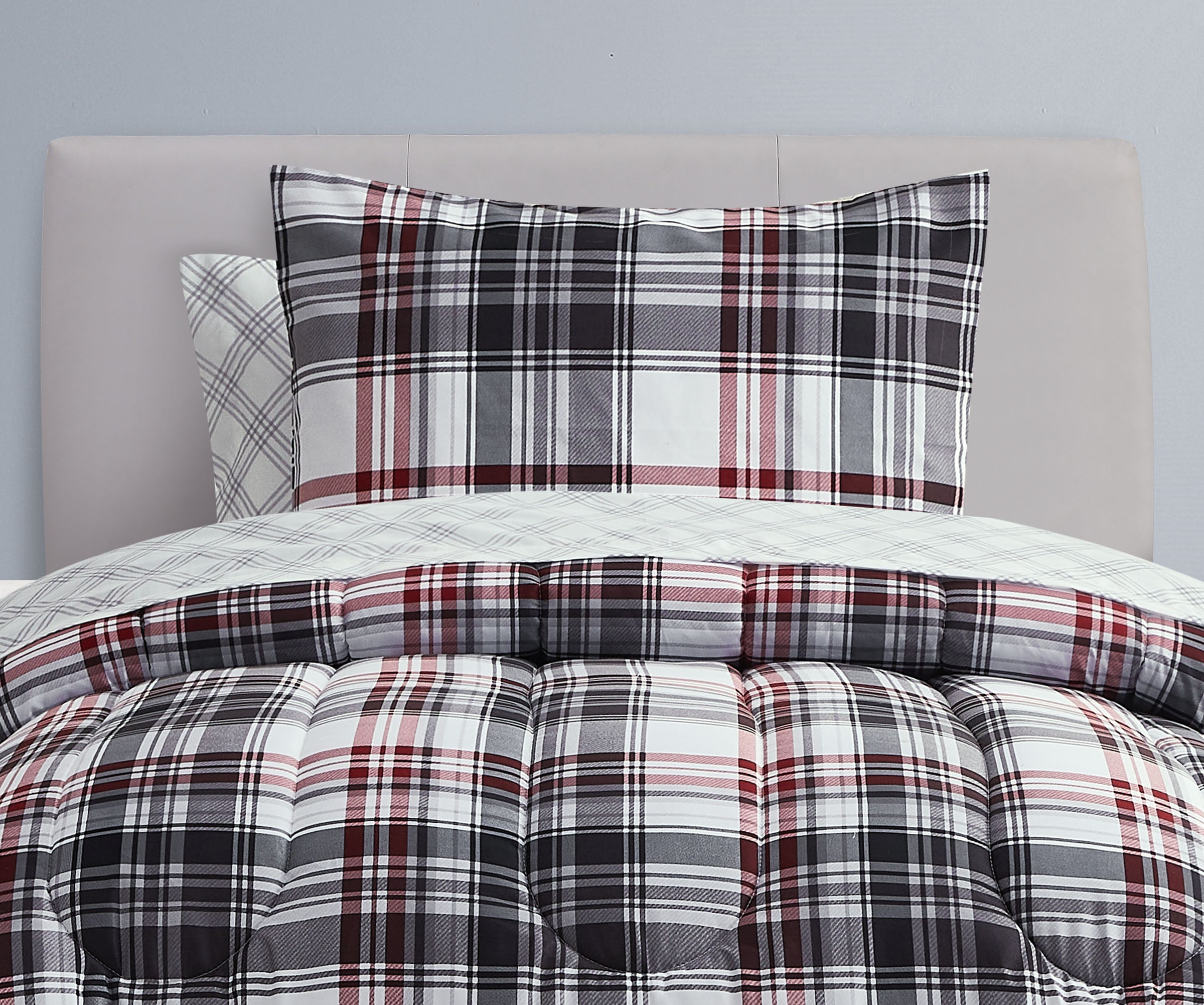 Cliffside Red 5 Piece Twin XL Comforter Set
