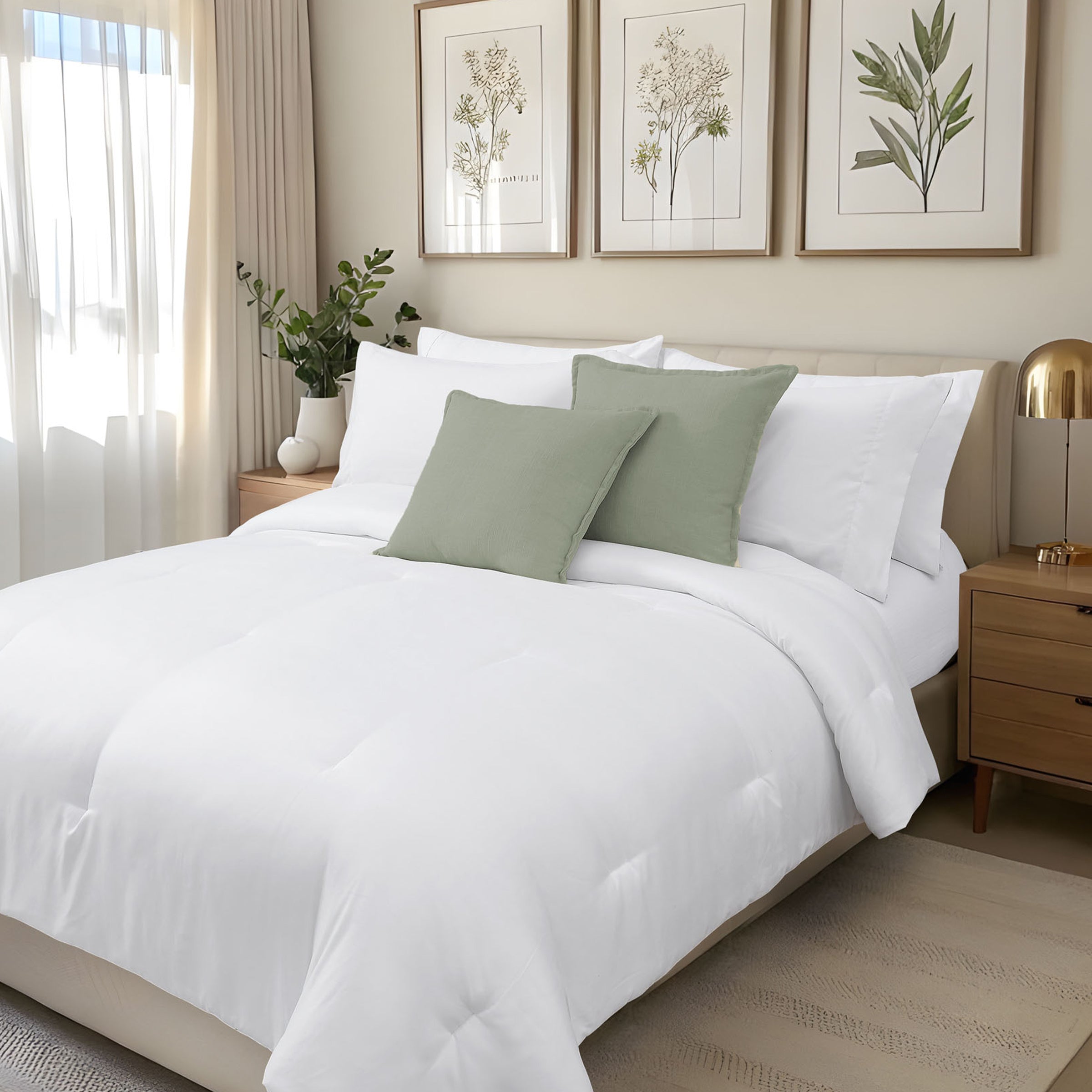 Faux Linen Decorative Pillow (Set of 2)