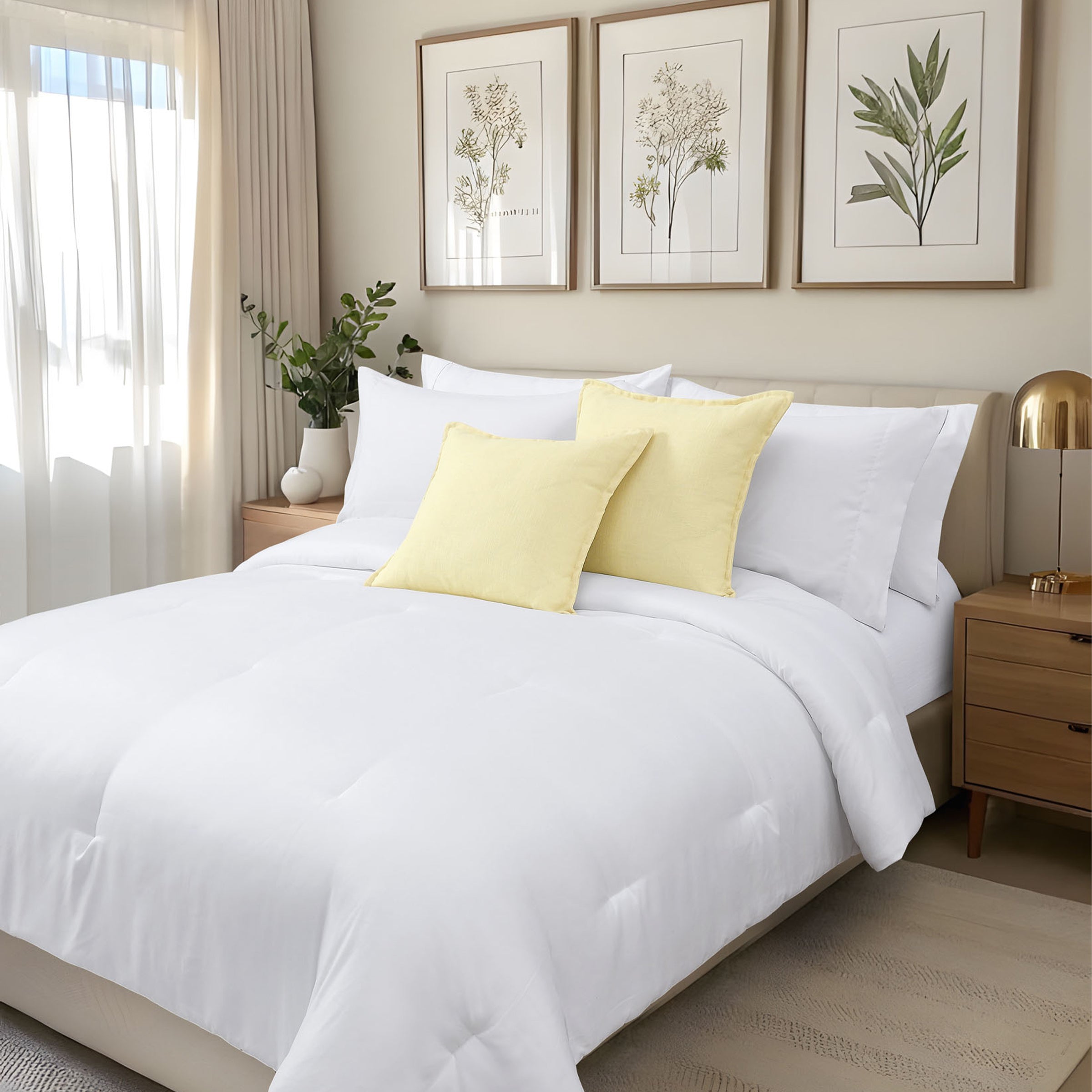 Faux Linen Decorative Pillow (Set of 2)