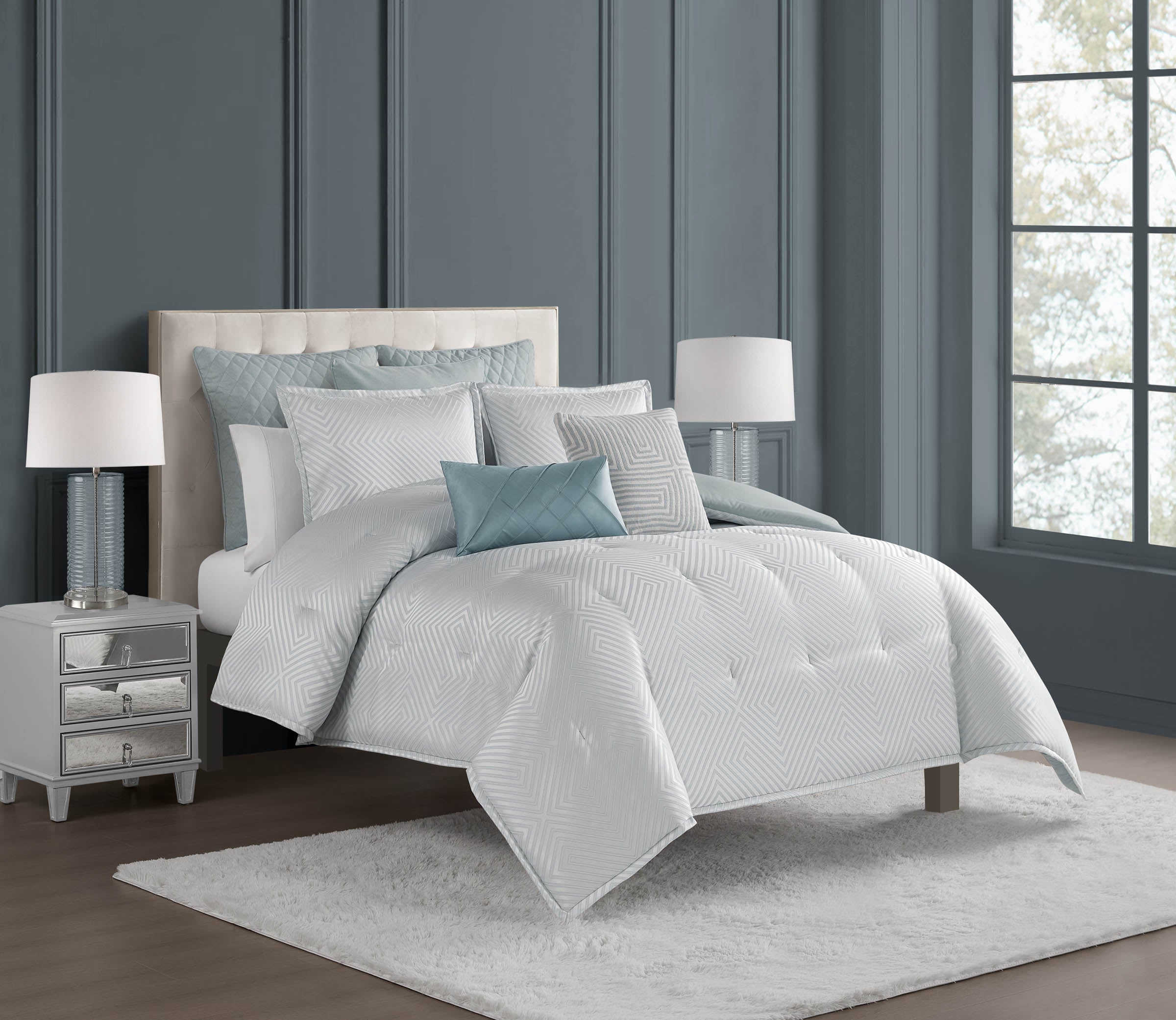 Houston Jade 3 Piece Comforter Set