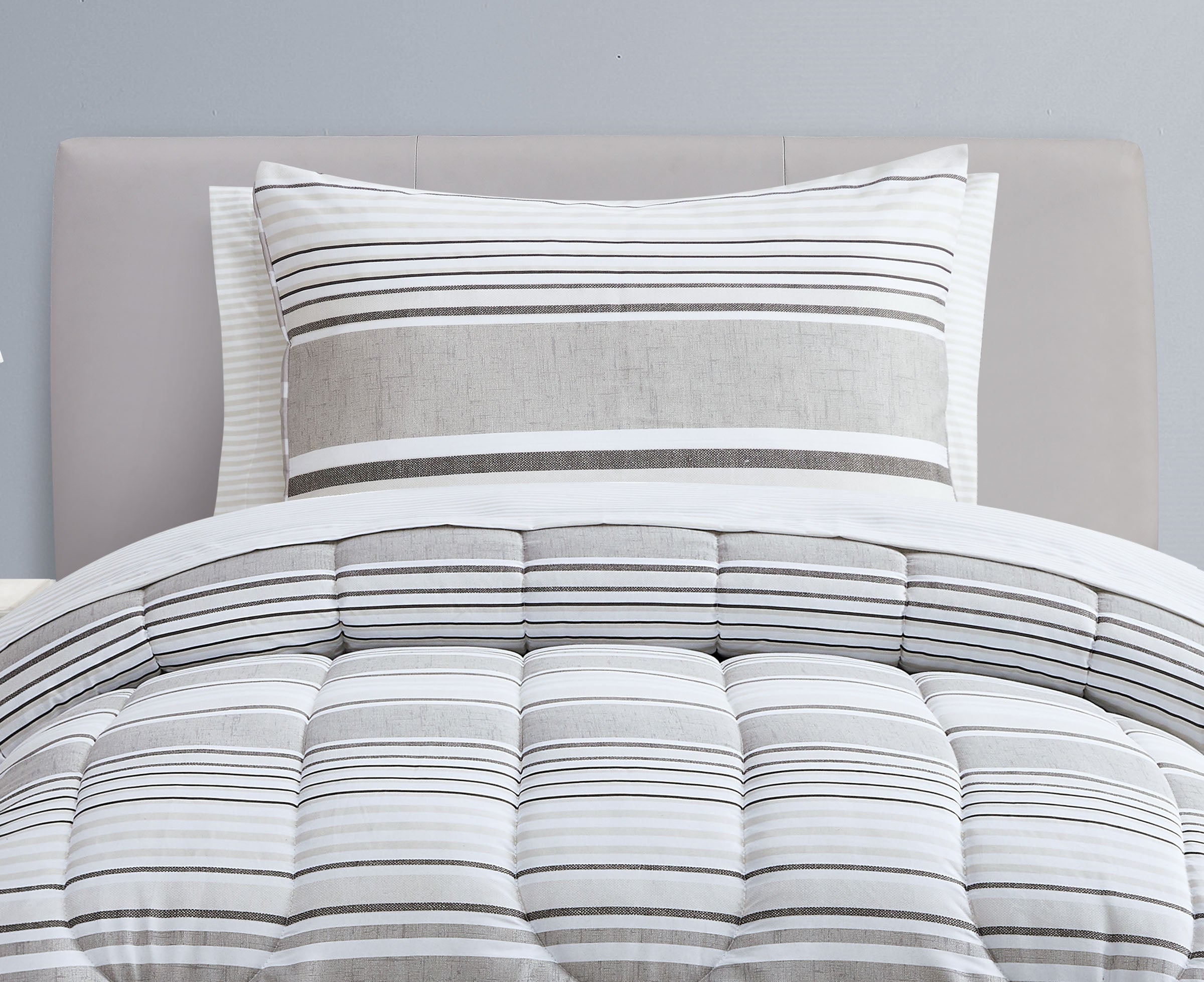 Livonia Neutral 5 Piece Twin XL Comforter Set