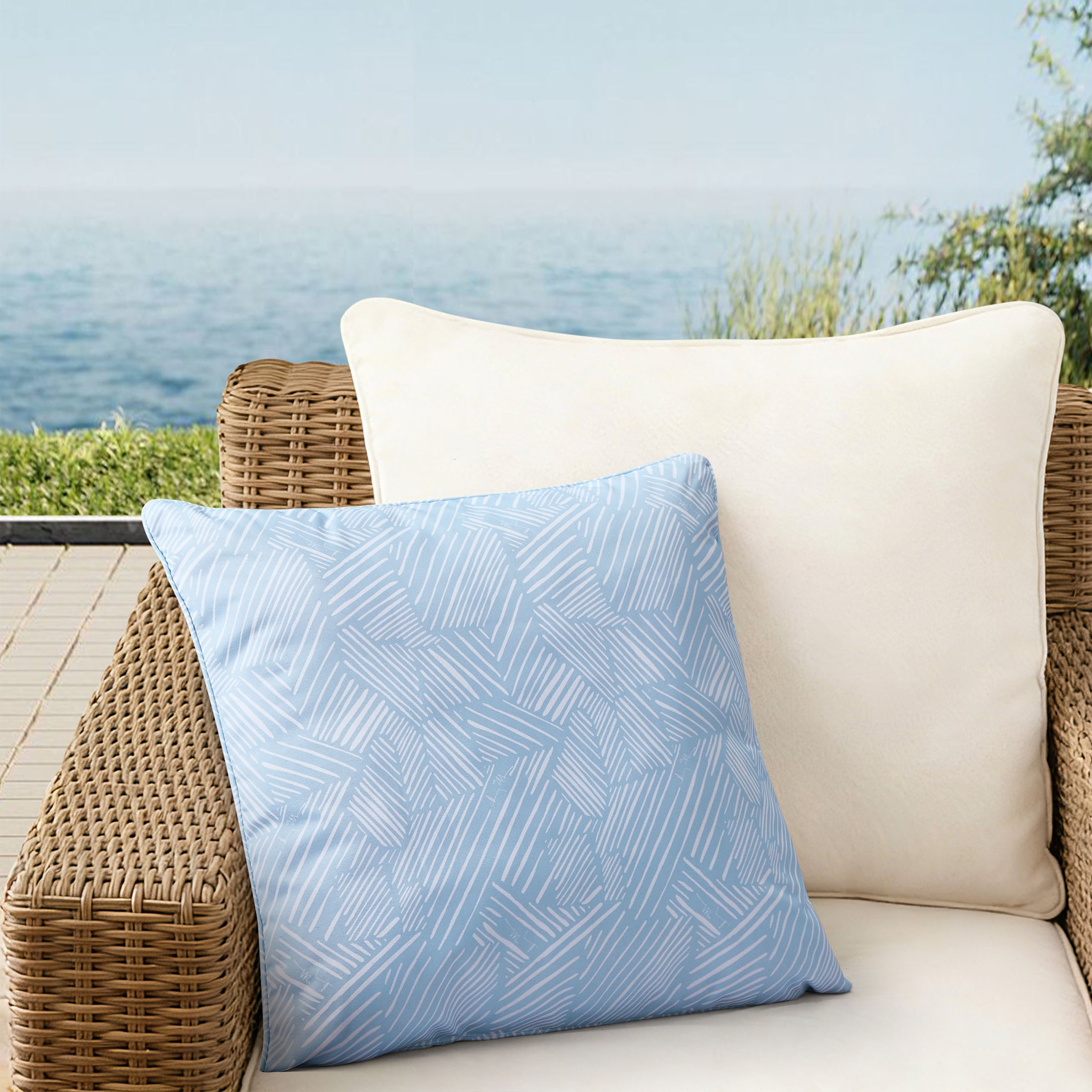 Veronique Blue 18" x 18" Outdoor Pillows (2pk)