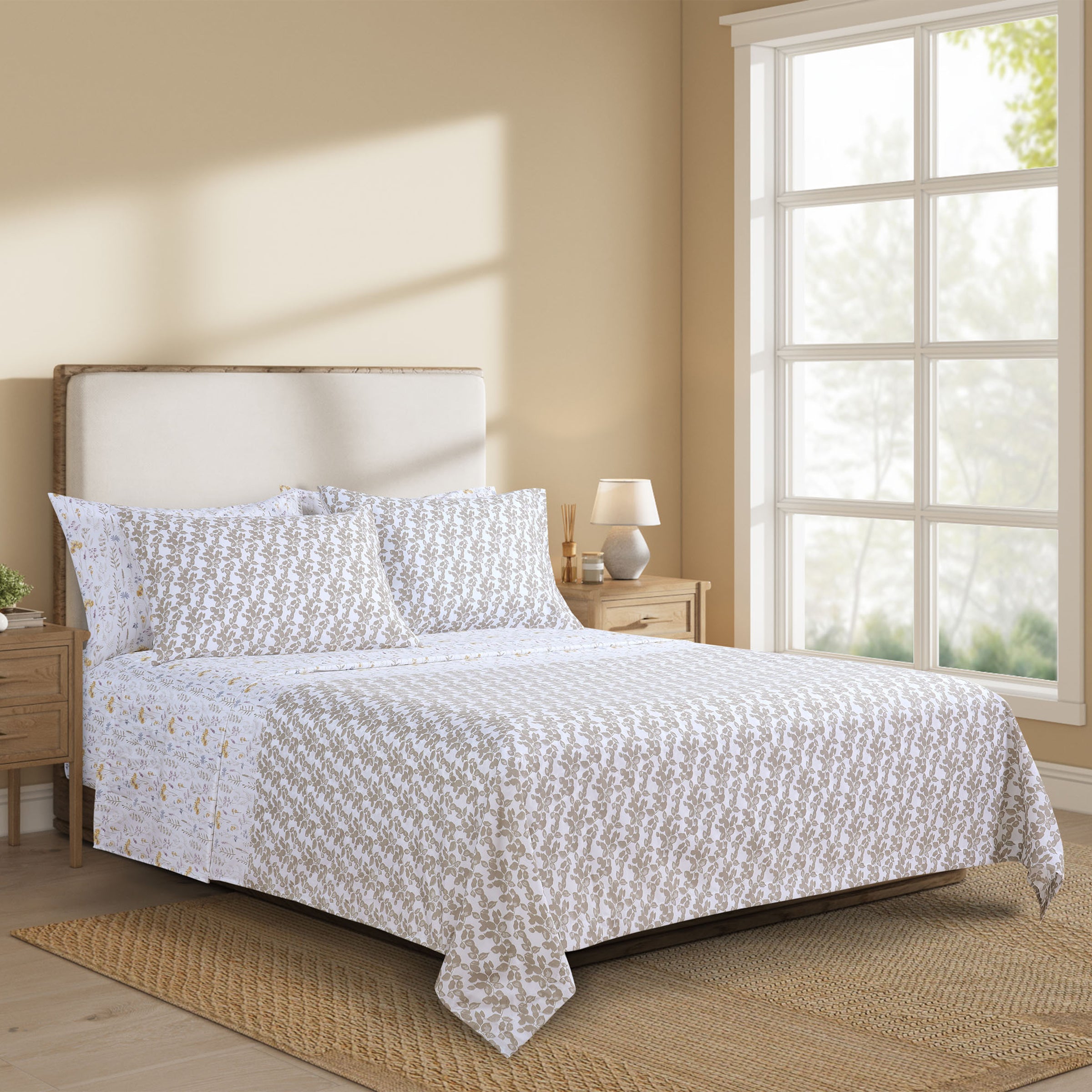 Vinnie Neutral Reversible Sheet Set