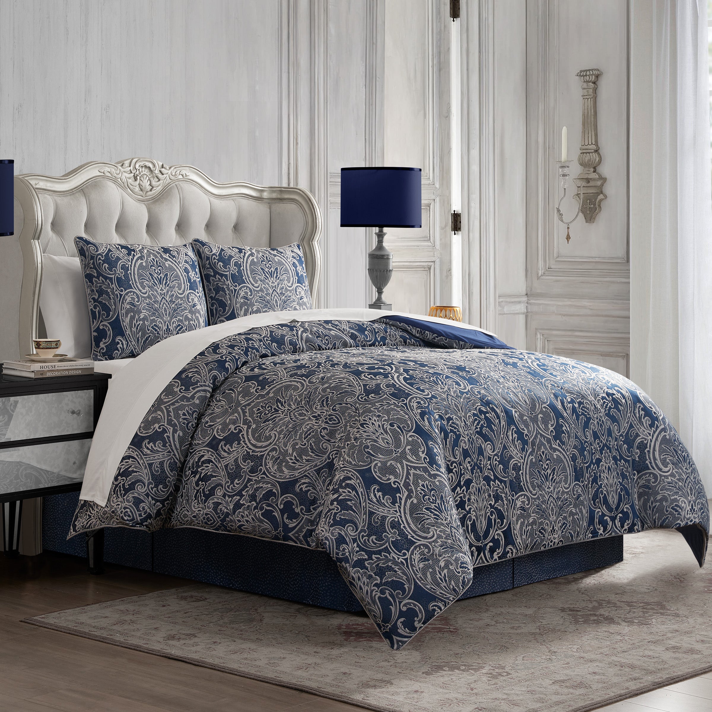 Blarney 4 Piece Navy  Comforter Set