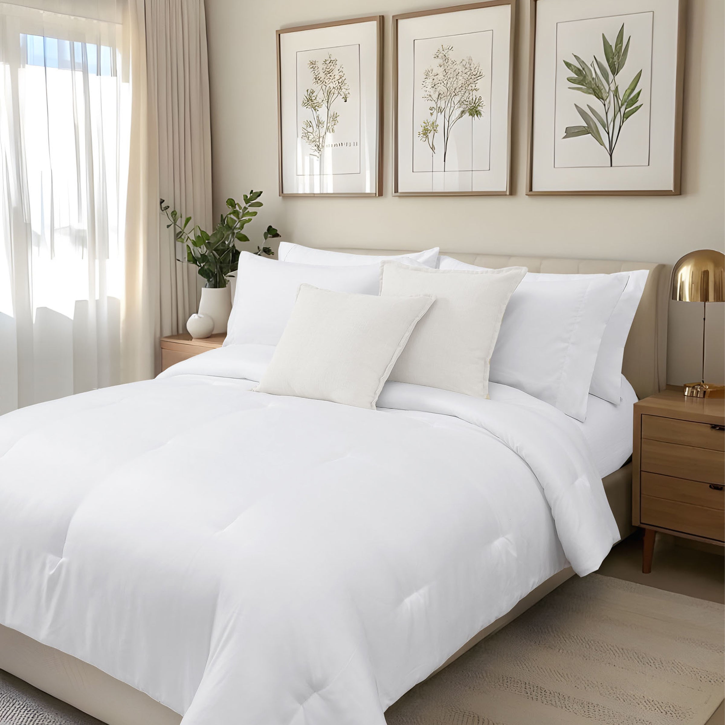 Faux Linen Decorative Pillow (Set of 2)