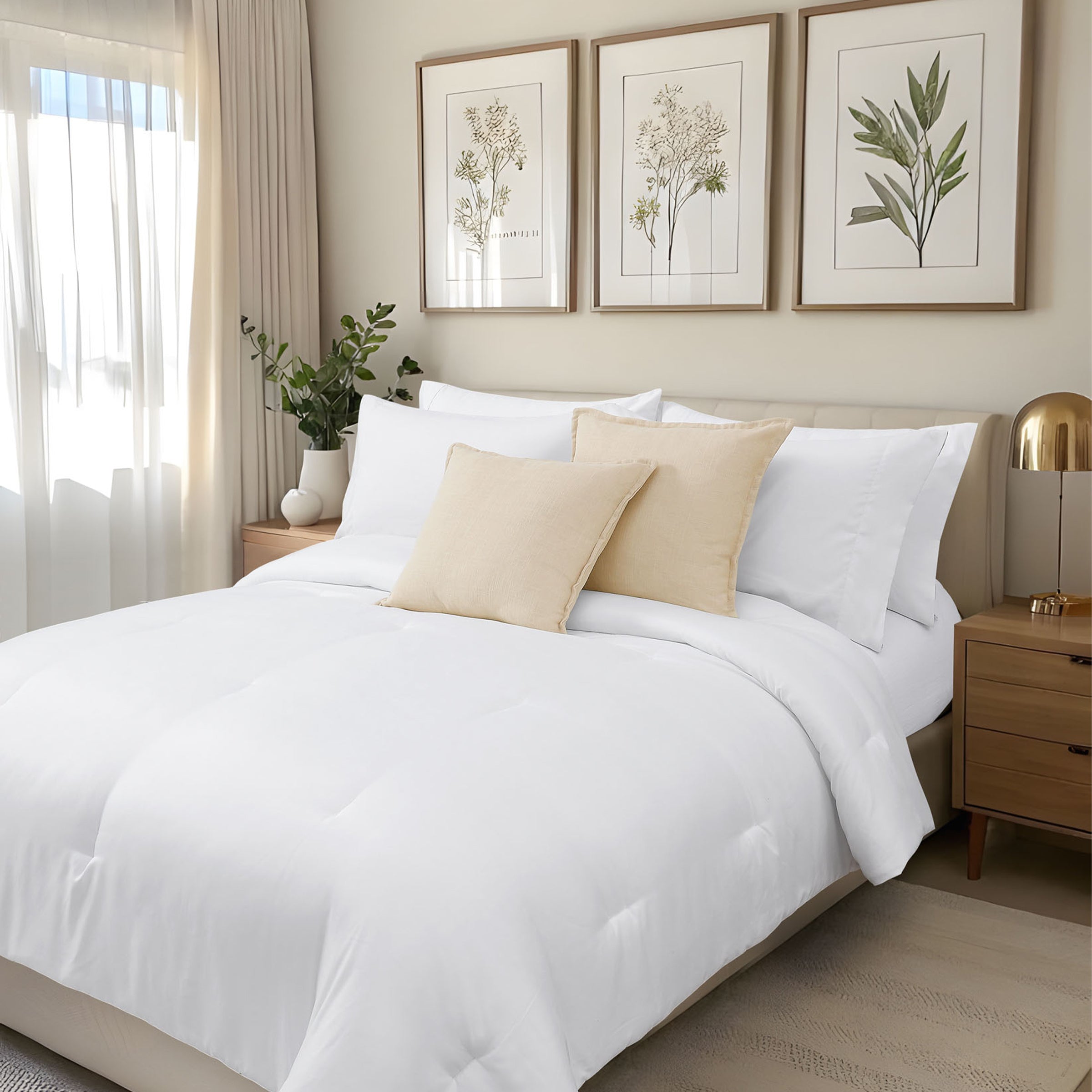 Faux Linen Decorative Pillow (Set of 2)