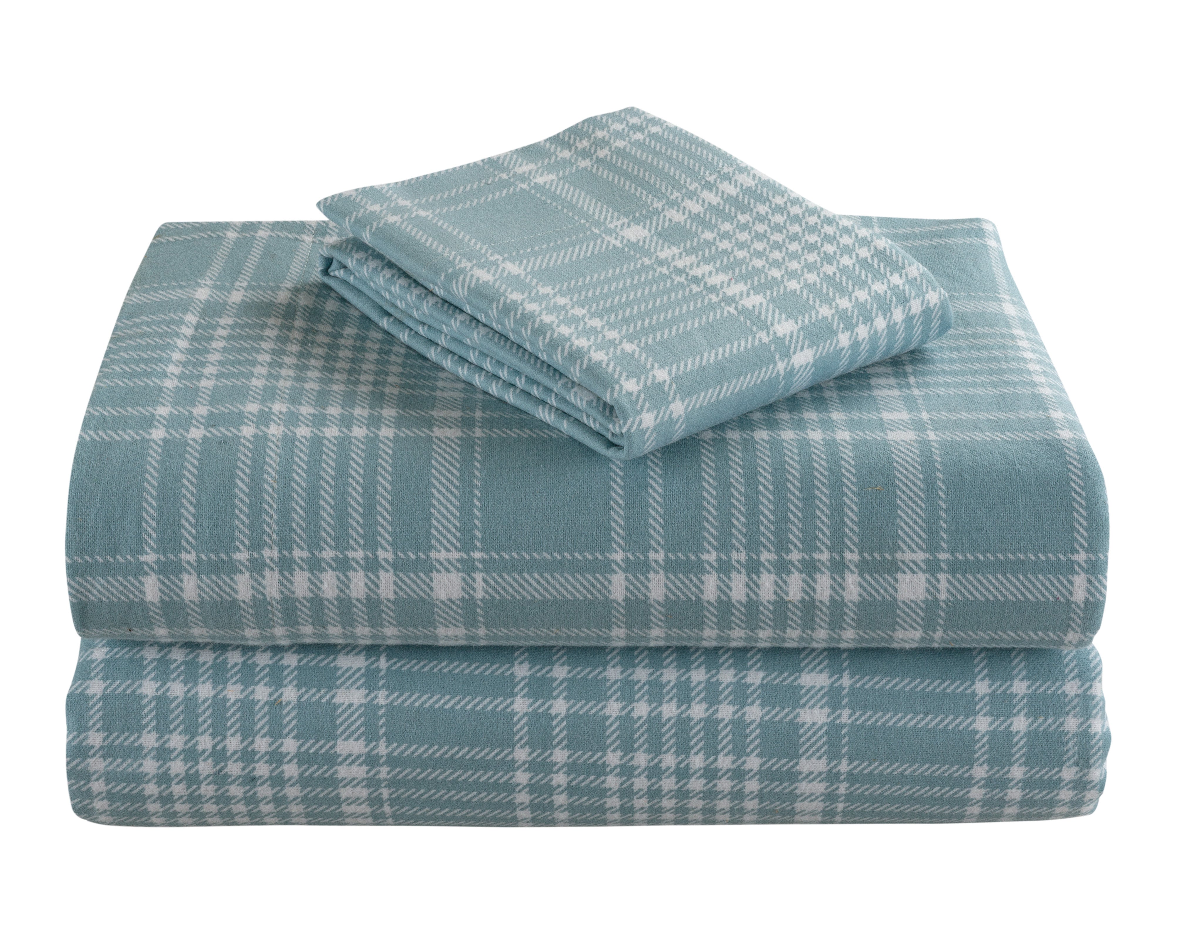 Reo Plaid Turkish Cotton Flannel Sheet Set