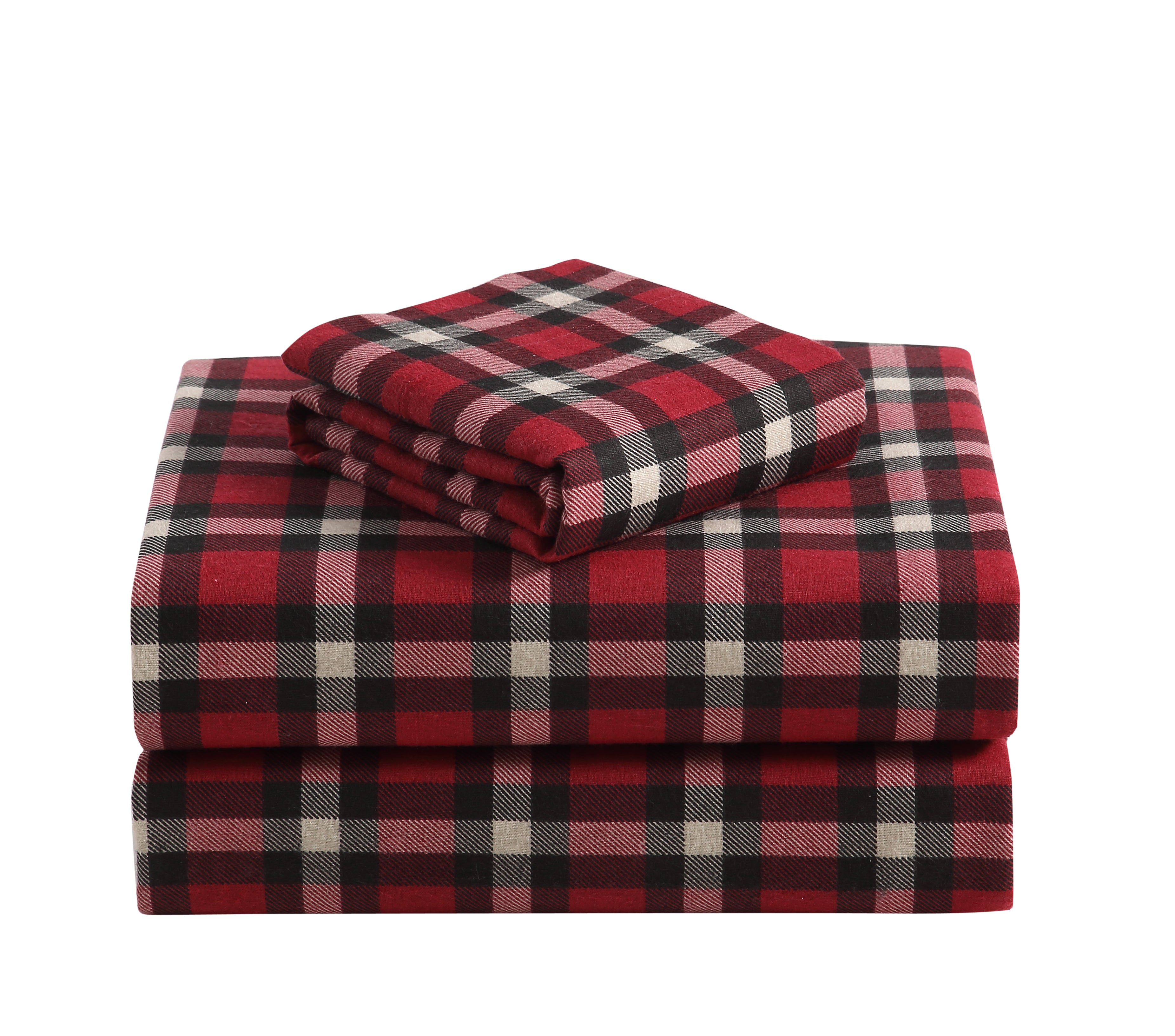 Dover Plaid Turkish Cotton Flannel Sheet Set