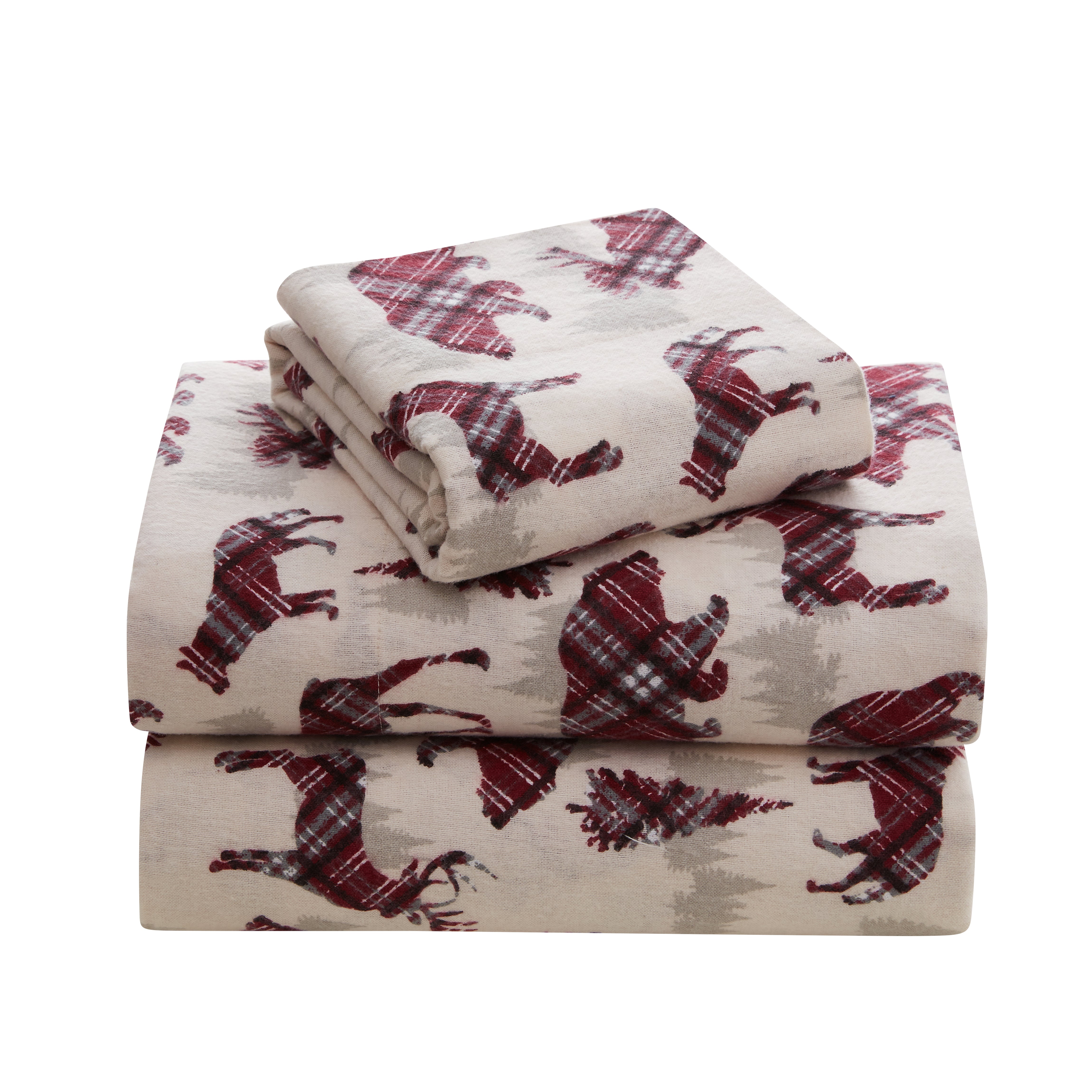 Plaid Wilderness Turkish Cotton Flannel Sheet Set